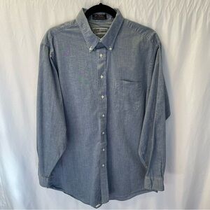Mark Alexander Cotton Chambray Button Down Shirt 17-36 Tall Capsule Office Work